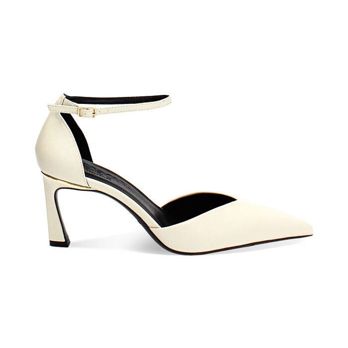 Décolleté Open shank panna, tacco 7,5 cm, Primadonna, 242110616EPPANN037