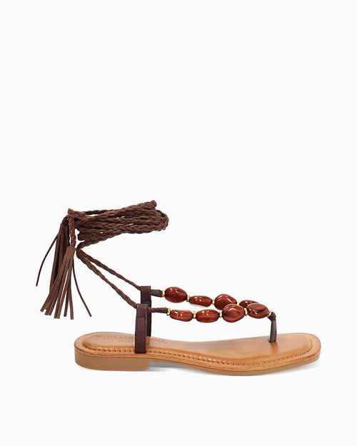 WOMEN SHOES FLAT SYNTHETIC MARR, BROWN