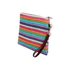 Pochette donna mare multicolor in raffia, Primadonna, 25J900349RFMULTUNI, 003 preview