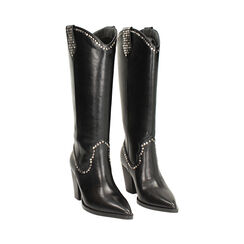 Stivali texani neri con tacco di 7,2 cm, Primadonna, 262734612EPNERO035, 003 preview