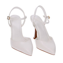Zapatos de tacón blancos casual, 232126321EPBIAN036, 002a