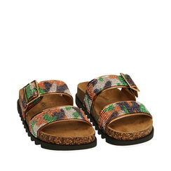 Ciabatte camouflage con strass, 194701113ETMILI036, 002a