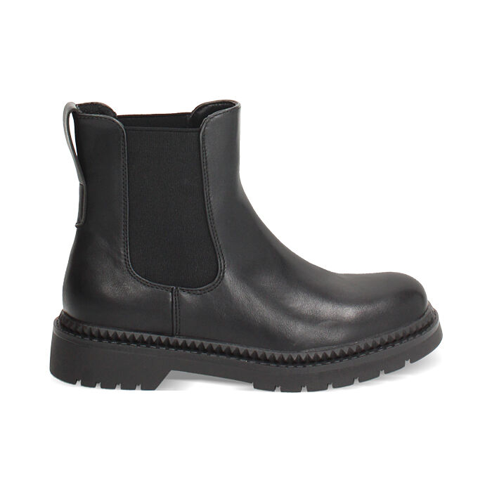 Bottines Beatles noires avec talon de 4 cm, Primadonna, 260685320EPNERO035