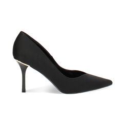 Décolleté nere in tessuto, tacco 8,5 cm, Primadonna, 242162811LYNERO038, 001 preview