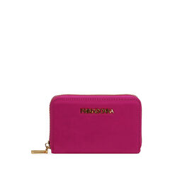 Portafogli fucsia in raso, New Collection, 215122516RSFUCSUNI, 001a