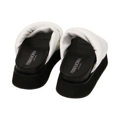 Ciabatte bianche, zeppa 3 cm, Primadonna, 210921101EPBIAN038, 003 preview