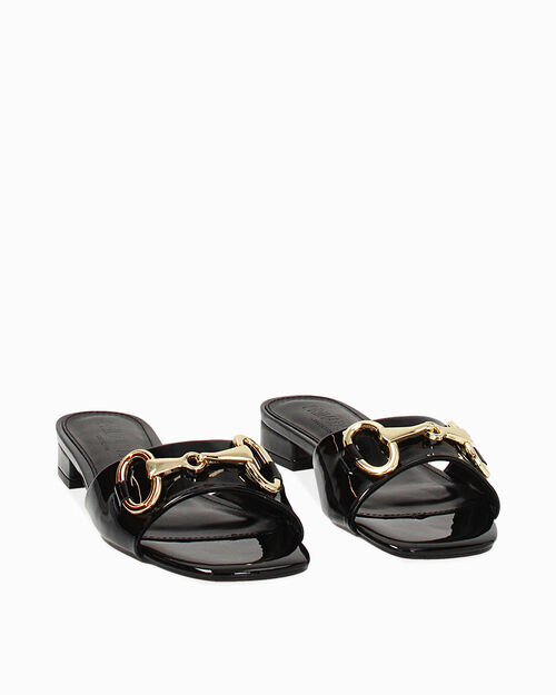 ZAPATOS FLAT SINTETICO CHAROL NERO, BLACK