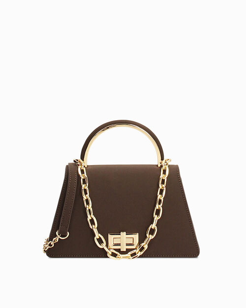 Mini bag testa di moro con tracolla removibile, DK BROWN