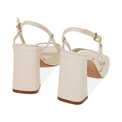 Sandali panna, tacco 9 cm, Primadonna, 212168804EPPANN037, 003 preview