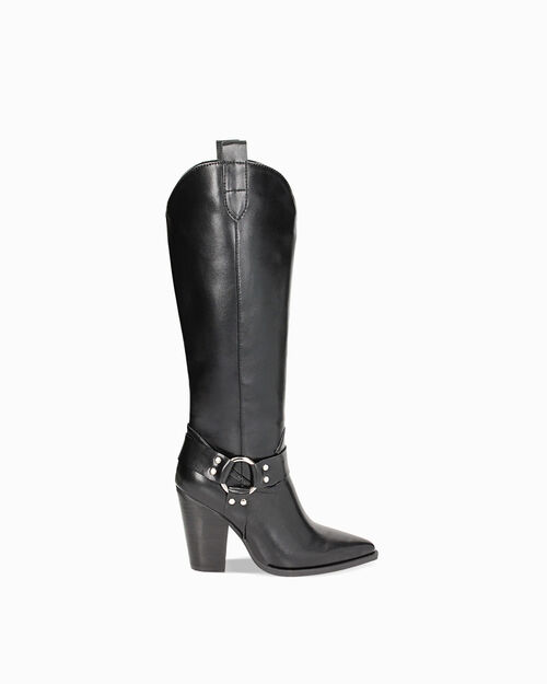 CHAUSSURES POUR FEMMES BOTTE SYNTHETIQUE, BLACK