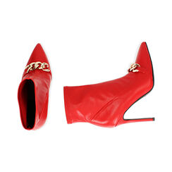 Ankle boots rouges, talon 10,5 cm , Soldes, 182118612EPROSS037, 003 preview