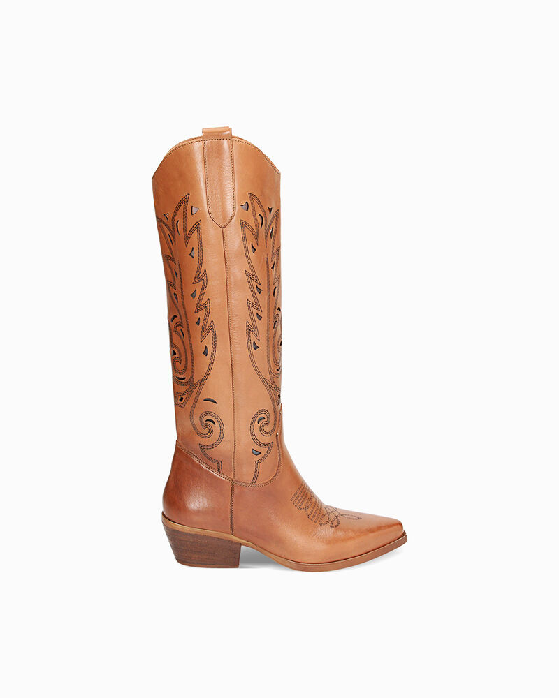 Bottes texanes cognac en cuir image number null