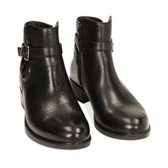 Stivaletti neri in pelle, Primadonna, 22L924022PENERO035, 002a