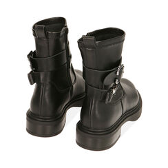 Ankle boots neri con cinghie, Primadonna, 200638511EPNERO035, 003 preview