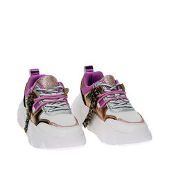 Sneakers bianco argento, Primadonna, 23O522010EPBIAR035, 002a