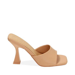 Mules nude, tacco 9,5 cm, Primadonna, 214925607EPNUDE035, 001a