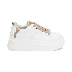 Sneakers bianco-oro, Primadonna, 242800720EPBIOR037, 001 preview