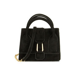 Mini-bag nera in microfibra, Primadonna, 225124537MFNEROUNI, 001 preview