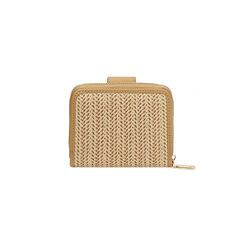 Petit portefeuille femme beige en raphia, Primadonna, 255700502RFBEIGUNI, 003 preview