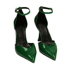 Escarpins en naplack vert, talon 9,5 cm , Primadonna, 202188216NPVERD039, 002a