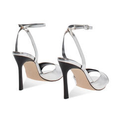 Sandali con tacco argento da donna, altezza 9,5 cm, Primadonna, 26M707350LMARGE035, 005 preview