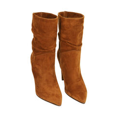 Ankle boots cognac in camoscio, tacco 10 cm , Primadonna, 20L660062CMCOGN040, 002 preview