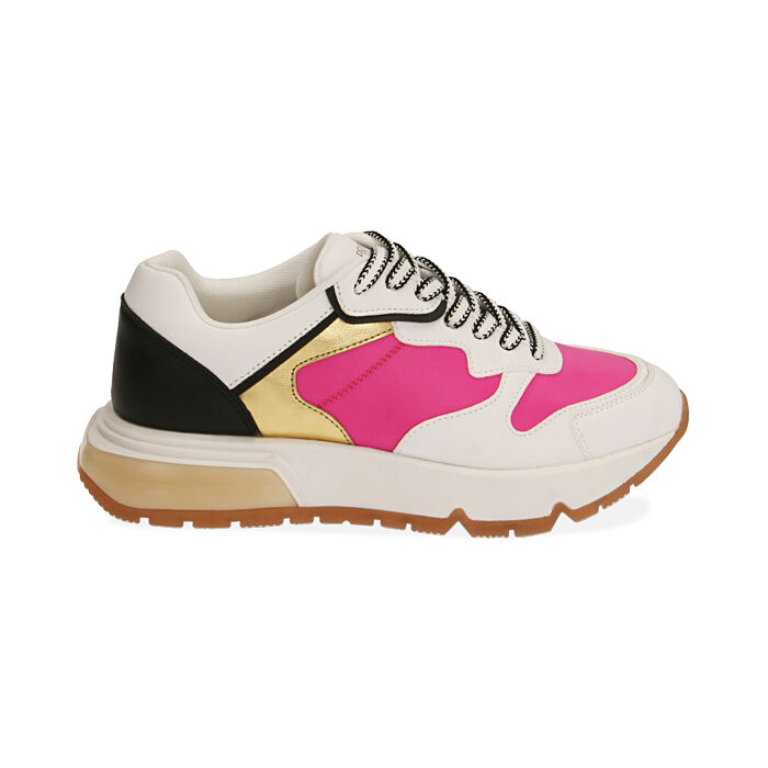 Sneakers bianco/fucsia, Primadonna, 190623902EPBIFU035