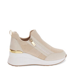 Slip-on beige con tac&oacute;n 7 cm, Zapatos, 272850903TSBEIG035, 001a