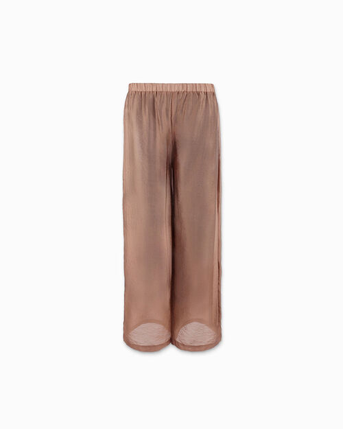 Pantalon femme bronze en tissu, 