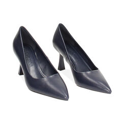 Décolleté blu, tacco 7,5 cm, Primadonna, 244909201EPBLUE035, 002 preview