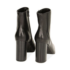 Stivaletti neri in pelle, tacco 9 cm, Primadonna, 229464010PENERO037, 003 preview