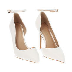 Décolleté donna bianche con cinturino, tacco 11 cm, Primadonna, 252102021EPBIAN035, 003 preview
