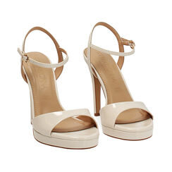 Sandali panna con tacco 11,4 cm, Primadonna, 272153301NPPANN036, 003 preview