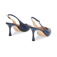 D&eacute;collet&eacute; blu slingback tacco 8 cm, Primadonna, 274929701EPBLUE036, 004 preview