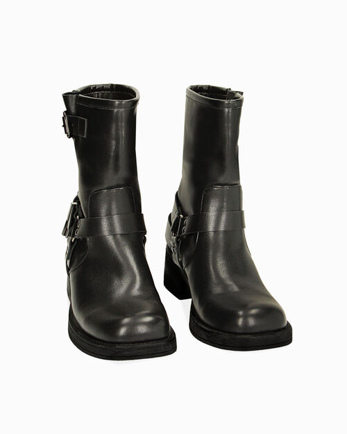 ZAPATOS BIKER SINTETICO NERO, BLACK