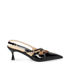 Décolleté slingback femme noires avec lanières, Primadonna, 252118220VENERO036, 001a