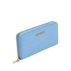 Portafogli celeste in tessuto, New Collection, 215122519LYCELEUNI, 002a