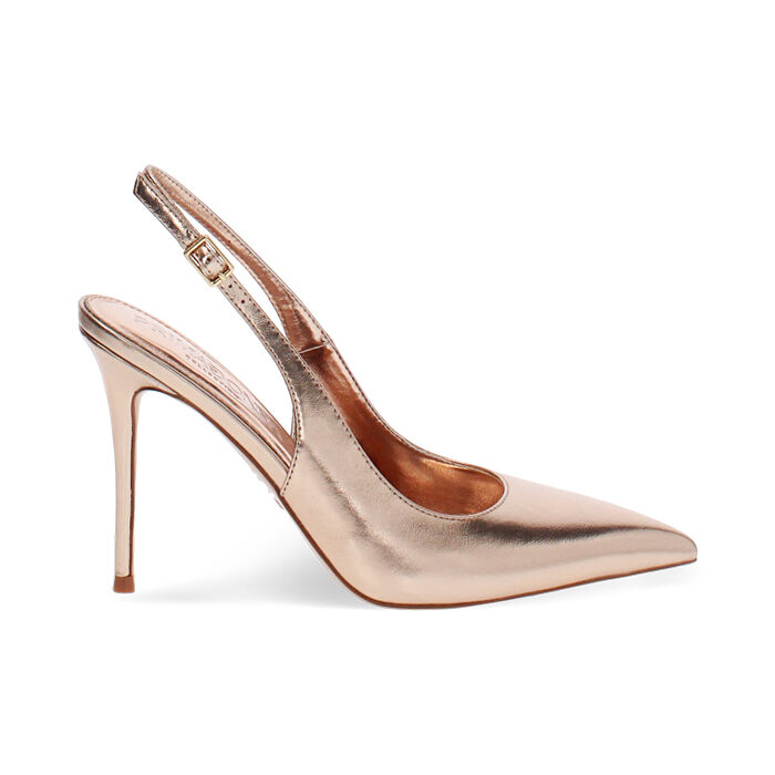 D&eacute;collet&eacute; rosa-oro tacco 10,2 cm, Primadonna, 272130641LMRAOR035