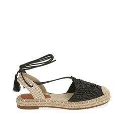 Espadrillas crochet nere, 194920666RFNERO036, 001a