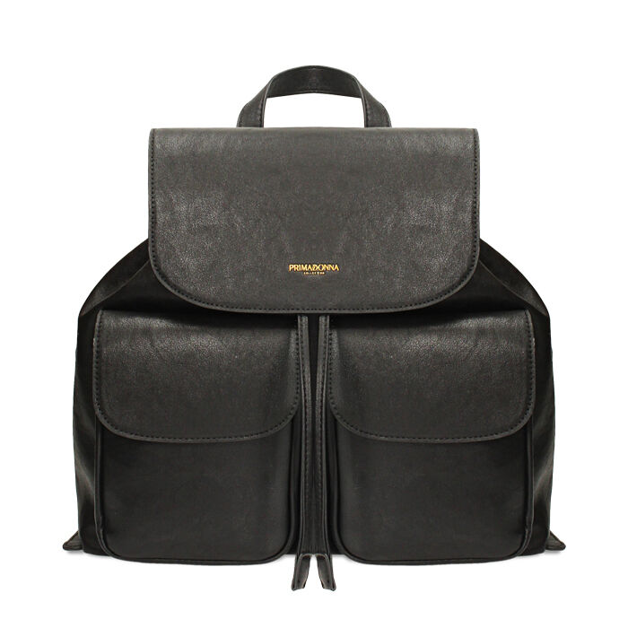 Zaino nero con tre tasche, Primadonna, 26F501769EPNEROUNI