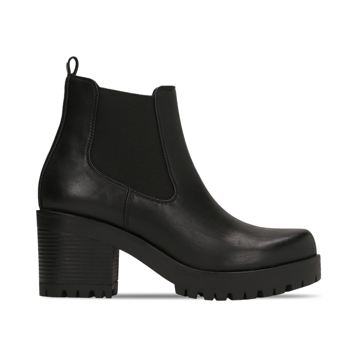 Chelsea Boots Neri Con Suola Alta Cod 122801530epnero Primadonna Collection