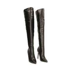 Stivali overknee neri, tacco 10,5 cm , Special Price, 182118615EPNERO036, 002 preview