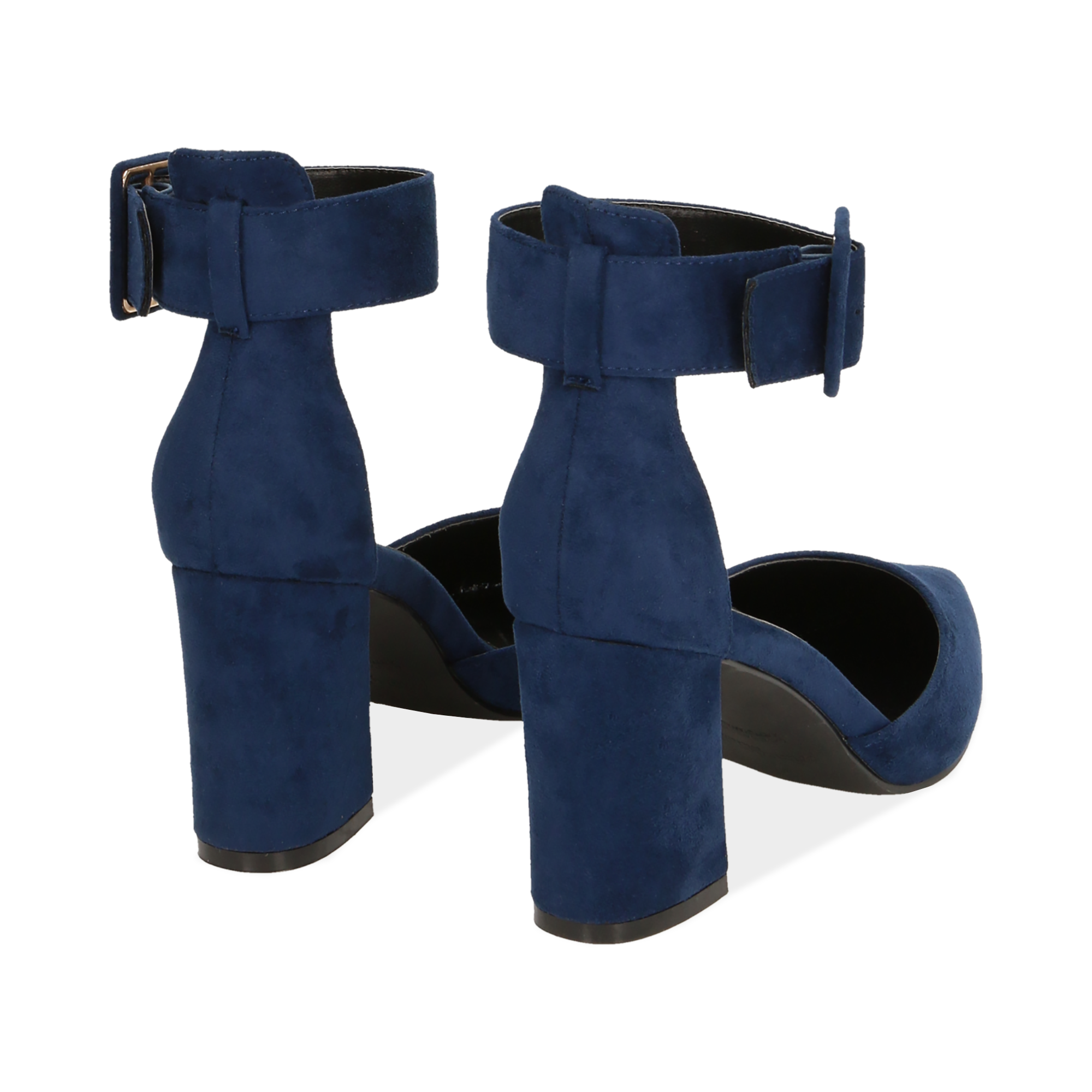 Décolleté bleu en microfibre, talon 8 cm | Primadonna Collection