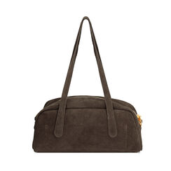 Borsa a mano di camoscio moro, Primadonna, 270805595CMMOROUNI, 001a