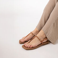 Sandali bassi cognac eleganti, Primadonna, 27M709769EPCOGN035, 002a