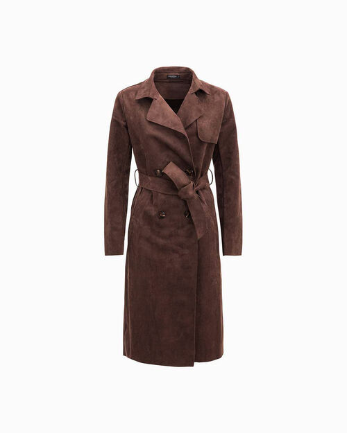 Trench testa di moro con cintura coordinata, DK BROWN