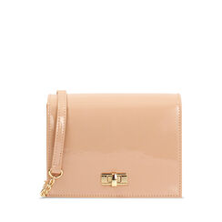 Bolso de mujer bandolera nude en charol, Primadonna, 255126053VENUDEUNI, 001a