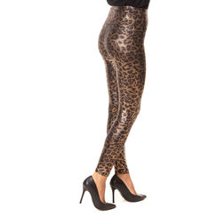 Leggings leopard in tessuto laminato, SPECIAL WEEK, 18B400301LMLEOPUNI, 002 preview