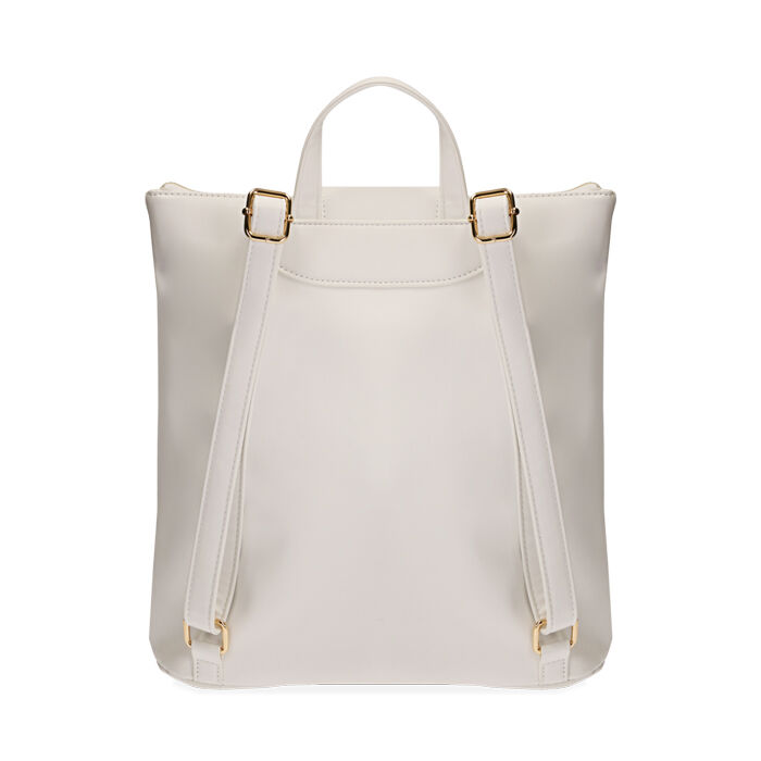 Zaino donna bianco con zip | Primadonna Collection
