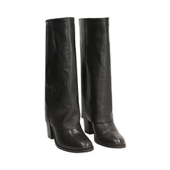 BOOTS RAIN BOOTS LEATHER WASHED NERO, Primadonna, 271033101PANERO036, 002 preview